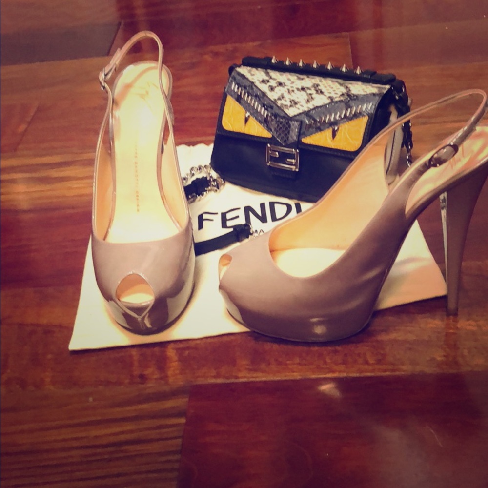 Giuseppe peep toe pumps